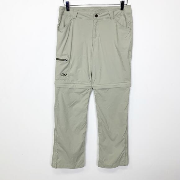 Women's Outdoor Research Beige Convertible Hiking Pants 4 - Picture 1 of 7